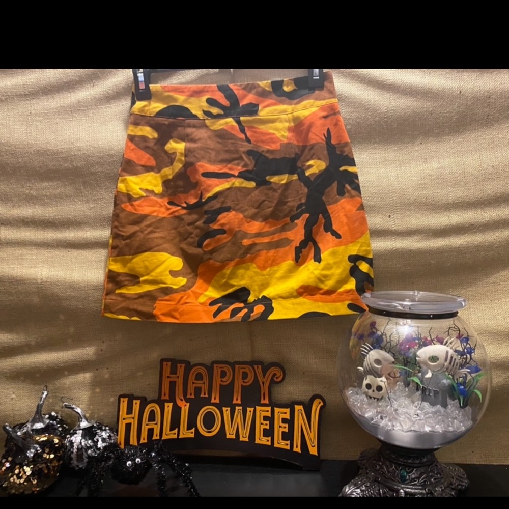 Fall color Camo skirt